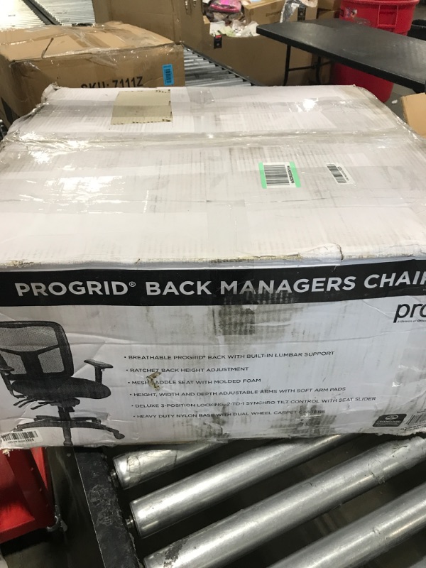 Photo 5 of Office Star ProGrid Breathable Mesh Manager's Office Chair with Adjustable Seat Height, Multi-Function Tilt Control and Seat Slider, Mid Back, Coal FreeFlex Fabric