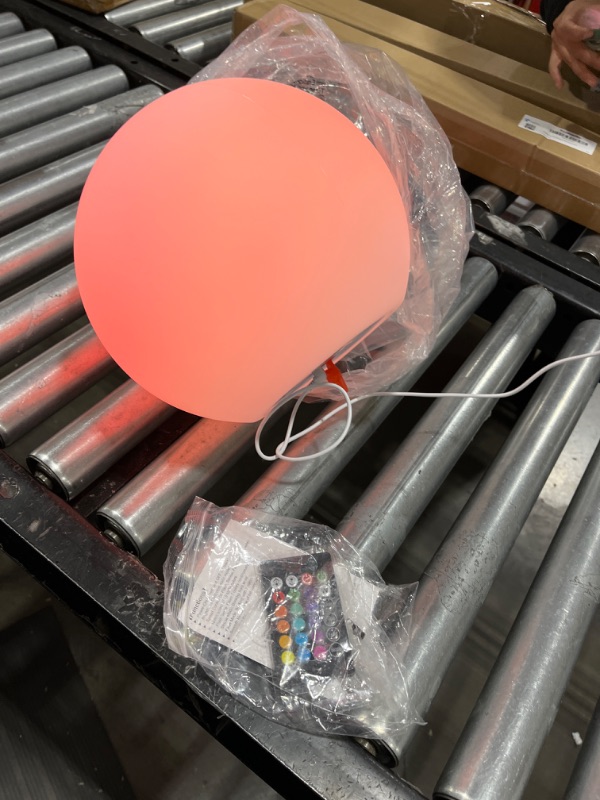 Photo 1 of LED Light Ball, 10-Inch Rechargeable Globe Light, 16 RGB Color Changing Night Light with Remote, Waterproof Orb Lamp for Home/Lawn/Party/Pool Decor 10 Inch
