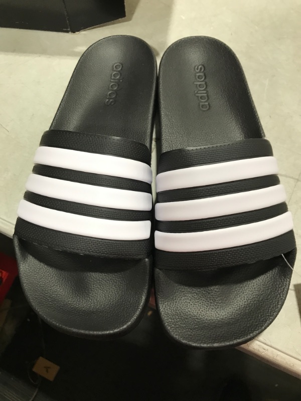 Photo 2 of adidas Unisex-Adult Shower Slide Sandal 10 Black/White/Core Black