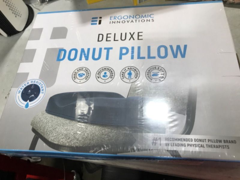 Photo 2 of Deluxe Donut Pillow for Hemorrhoids and Tailbone Pain - Features Machine Washable Water Resistant Cover and Discreet Carry Bag, Chair Seat Cushion for Men and Women