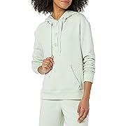 Photo 1 of Amazon Essentials Women's Fleece Long Sleeve Henley Hoodie (Available in Plus Size) (Previously Amazon Aware), Light Sage Green, size 5x