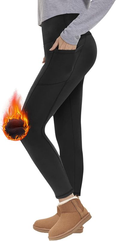 Photo 1 of 2XL LalaHooK Fleece Lined Winter Leggings with Pockets for Women,High Waisted Tummy Control Soft Thermal Warm Hiking Yoga Pants