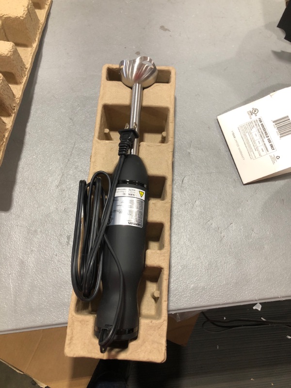 Photo 1 of Chefman Immersion Stick Hand Blender Powerful Electric Ice Crushing 2-Speed Control Handheld Food Mixer, Purees, Smoothies, Shakes, Sauces and Soups, Black