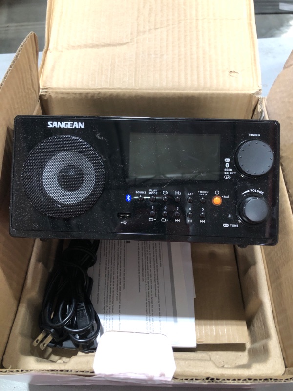 Photo 2 of Sangean WR22BK FM-RBDS/AM/USB Bluetooth Digital Tabletop Radio with Remote