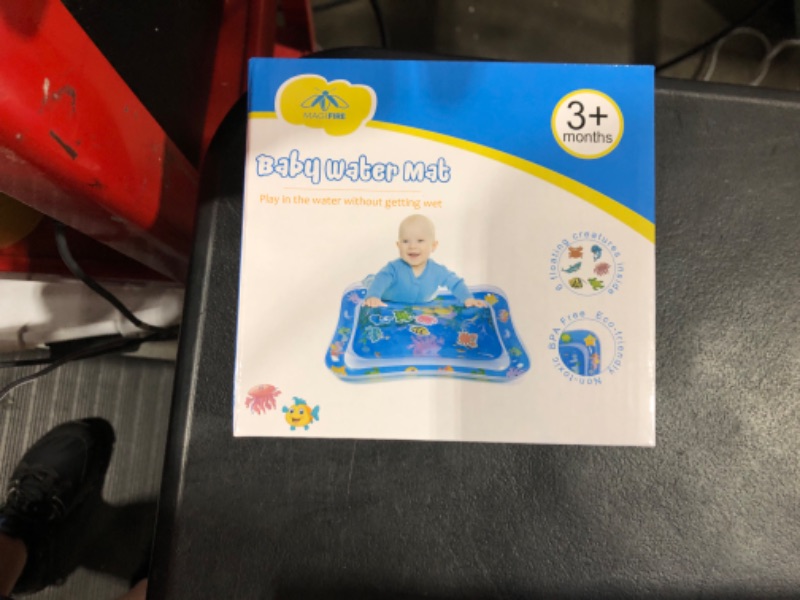 Photo 1 of MAGIFIRE Water Tummy Time Mat for Infants 3-12 Months Old, Measures 27 inches x 21 inches, Water Mat for Babies, BPA-Free, Water Play Mat Jelly (Rectangle)