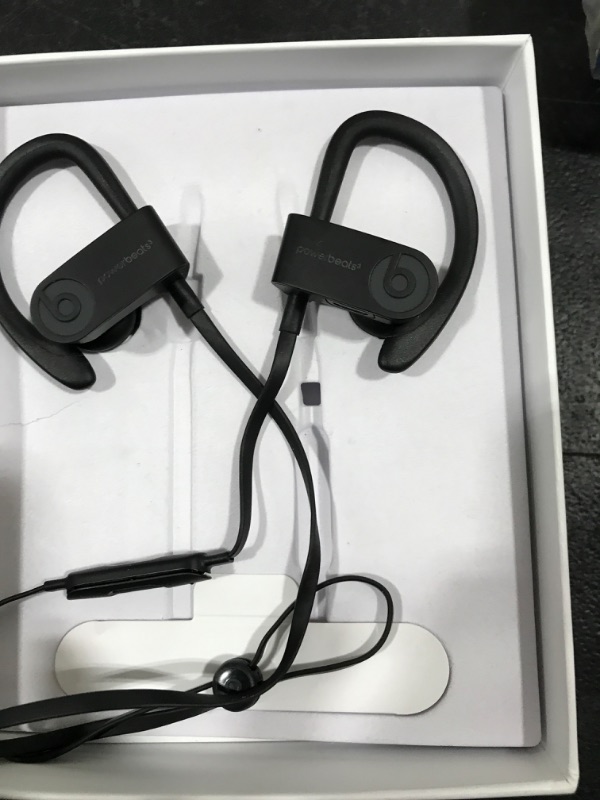 Photo 2 of Beats Powerbeats3 Wireless Earphones - Black (Renewed Premium), Small Renewed Premium Black