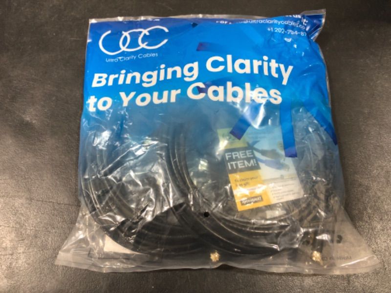 Photo 2 of Ultra Clarity Cables Coaxial Cable - 20ft (25 feet, Black, 2) 