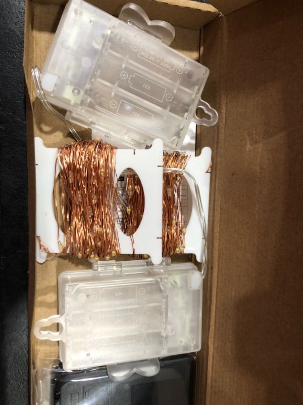 Photo 1 of 2 Pack Fairy Lights Battery Operated 39Ft 120 LED Twinkle String Lights with 8 Modes Remote Timer Waterproof Warm White Copper Wire Lights for Bedroom Patio Party Wedding Chirstmas Decor