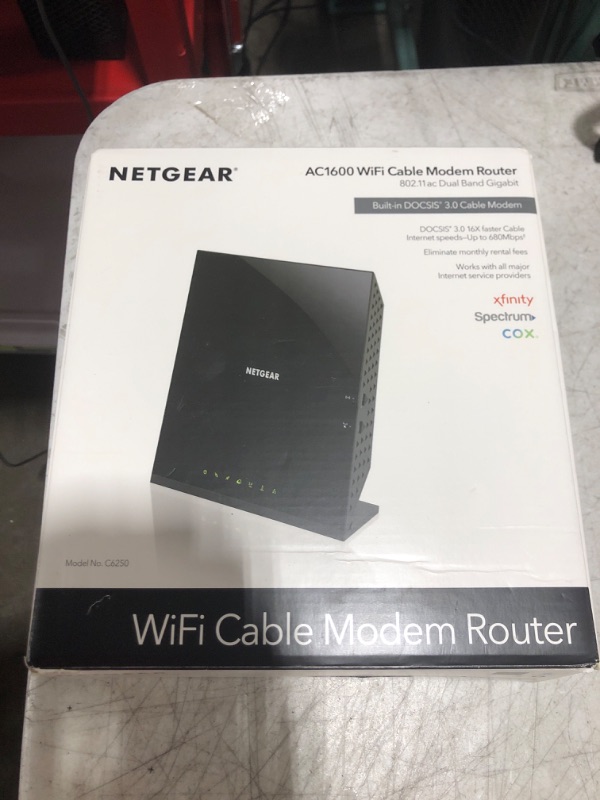 Photo 1 of Netgear AC1600 WiFi Cable Modem Router 