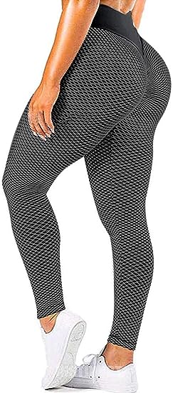 Photo 1 of JGS1996 Women's High Waist Yoga Pants Tummy Control Slimming Booty Leggings Workout Running Butt Lift Tights - M