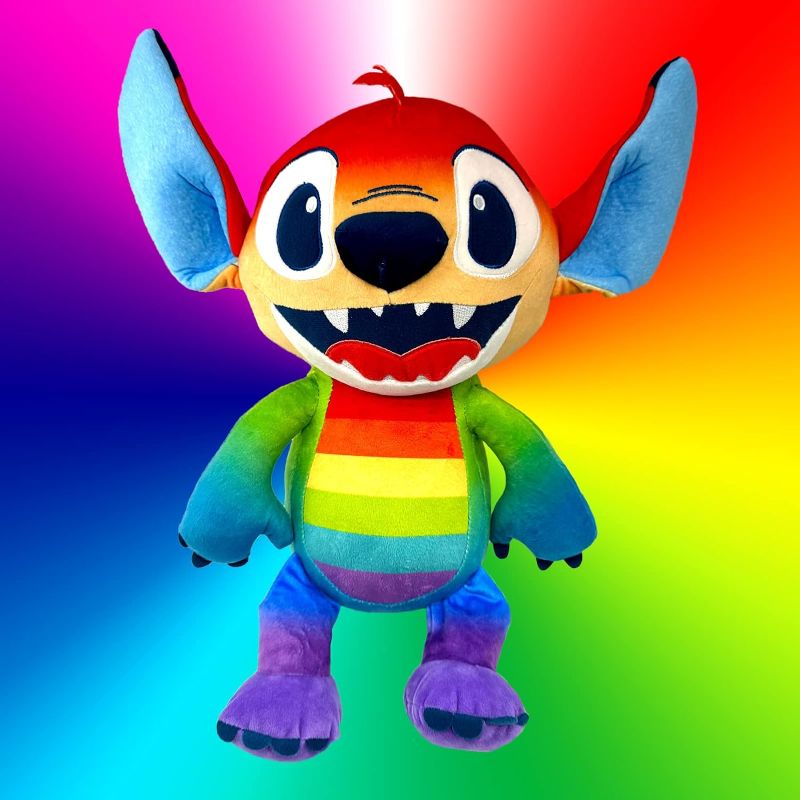 Photo 1 of 17.71 Inch Lilo Rainbow Giant Plush Toy -Cute Plush Toy - Kawaii Stuffed Animal -Giant Plush Gift for Kids Plush- Soft Toy for Fans (Rainbow 18 Inch) 