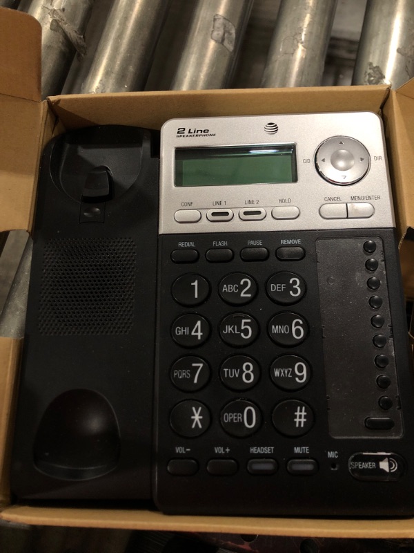 Photo 2 of AT&T ML17929 2-Line Corded Telephone, Black Without Answering System
