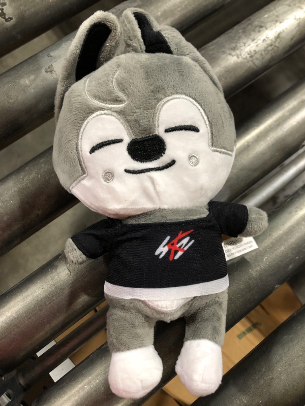 Photo 2 of 8in Stray Kids Plush Toys, Skzoo Plush,Stuffed Fashion Cool Fun Character Doll Gift for Kids Fans (Wolf Chan)