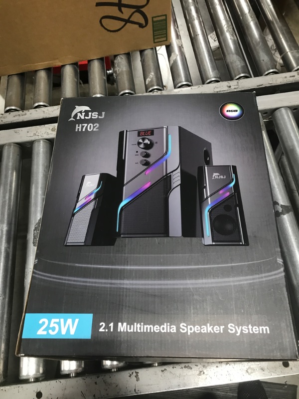 Photo 3 of NJSJ 50W 2.1 Stereo Speaker System with Subwoofer, Multimedia Speakers for Desktop Monitor/TV/Smartphone with Customizable RGB Lights, Bluetooth/Aux/USB/SD Input,Great for Home Theater, Gaming, Music Bluetooth 2.1 Subwoofer Speaker