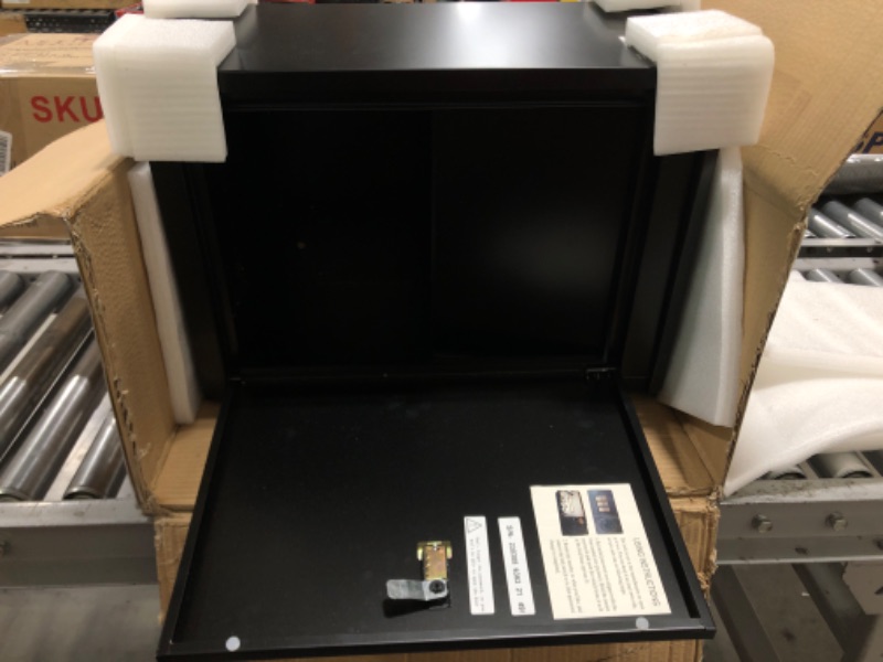 Photo 1 of VEVOR Package Delivery Boxes for Outside 15.4" x 10.6" x 20.5", Galvanized Steel Wall Mount Mailbox with Coded Lock, Anti-Theft Baffle, IPX3 Waterproof Lockable Large Mail Box for Porch, Black