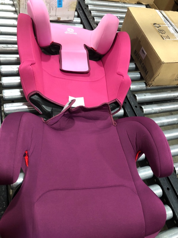 Photo 2 of Diono Cambria 2 XL, Dual Latch Connectors, 2-in-1 Belt Positioning Booster Seat, High-Back to Backless Booster with Space and Room to Grow, 8 Years 1 Booster Seat, Pink 2020 Pink