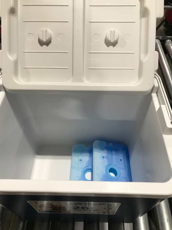 Photo 3 of Insulated Portable Cooler 11/17/28 Qt, Lightweight Ice Chest Box, 3 Days Ice Cooler, Hard Cooler for BBQ, Beach,Camping, Picnic 26L Blue