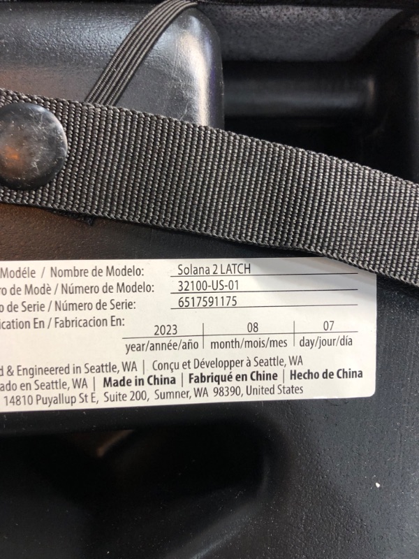 Photo 1 of Diono Solana 2 XL, Dual Latch Connectors, Lightweight Backless Belt-Positioning Booster Car Seat, 8 Years 1 Booster Seat, Black 2019 LATCH Connect Single Black
