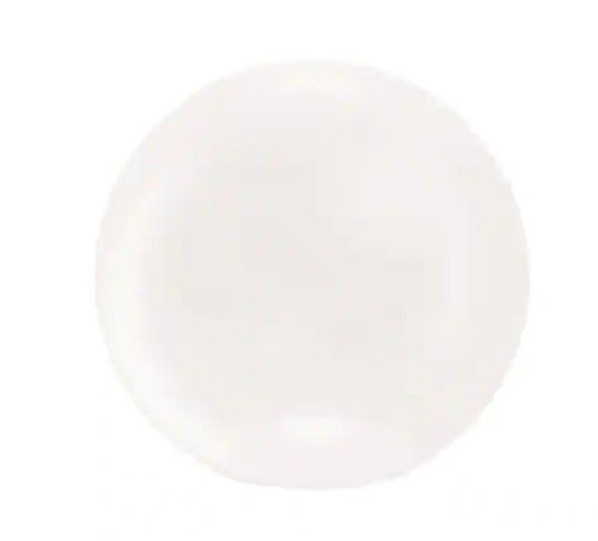 Photo 1 of 16 in. Dia Globe White Smooth Acrylic with 5.25 in. Inside Diameter Neckless Opening
