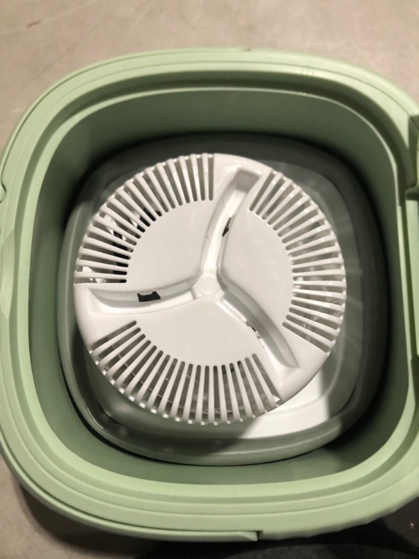 Photo 1 of **MISSING POWER CORD**
Portable Washing Machine, 9L Foldable Washing Machine and Spin Dryer (Green)