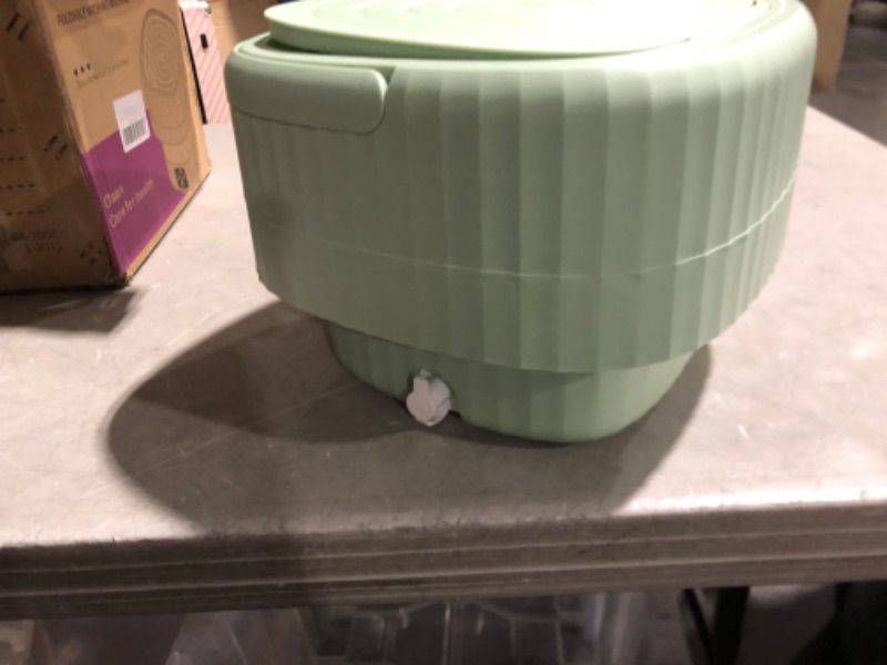 Photo 4 of **MISSING POWER CORD**
Portable Washing Machine, 9L Foldable Washing Machine and Spin Dryer (Green)