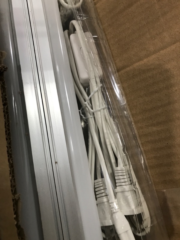 Photo 3 of (6 Pack) Barrina LED T5 Integrated Single Fixture, 4FT, 2200lm, 6500K (Super Bright White), 20W, Utility LED Shop Light, Ceiling and Under Cabinet Light, Corded Electric with ON/OFF Switch, ETL Listed 6-pack (6-power Cords)