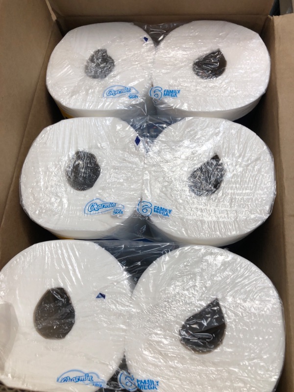 Photo 2 of Charmin Ultra Soft Cushiony Touch Toilet Paper, 18 Family Mega Rolls = 90 Regular Rolls