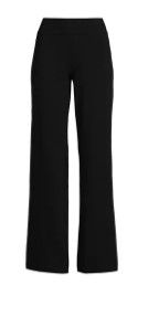 Photo 1 of Lands' End Women's Starfish Velvet High Rise Wide Leg Pull On Pants Rich Black size 2x 