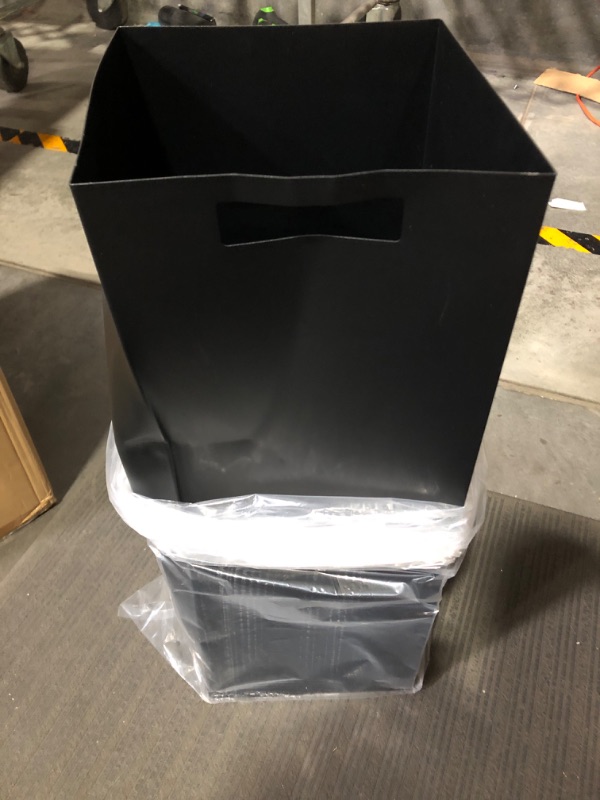 Photo 3 of * item is used and damaged * see all images *
YAMAZAKI home 4489 Tall Trash Can-Modern Garbage Waste Basket with Handle, One Size, Black