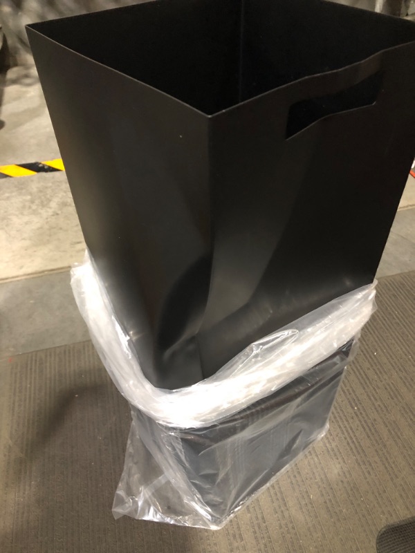 Photo 2 of * item is used and damaged * see all images *
YAMAZAKI home 4489 Tall Trash Can-Modern Garbage Waste Basket with Handle, One Size, Black