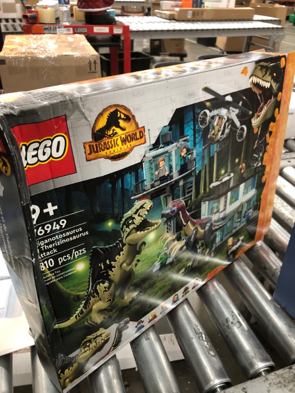 Photo 4 of ***3 BAGS MISSING - 1 BAG OPENED - FOR PARTS ONLY - NO REFUNDS***
LEGO Jurassic World Dominion Giganotosaurus & Therizinosaurus Attack 76949 Building Toy Set