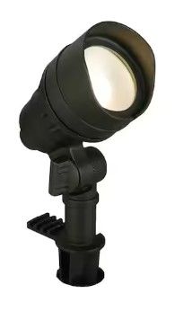 Photo 1 of 20-Watt Equivalent Millennium Black Adjustable Light Color Integrated LED Outdoor Landscape Flood Light
