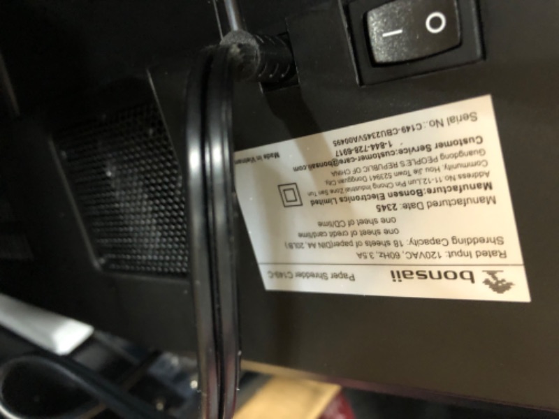 Photo 1 of Bonsaii C149-C Shredder and 24-Pack Lubricant Sheets