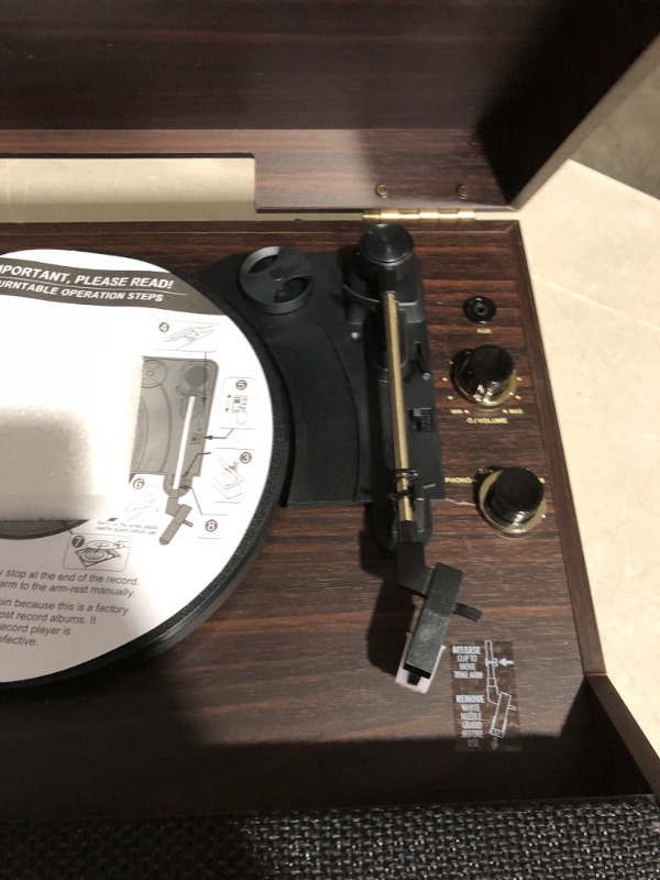 Photo 4 of *FOR PARTS ONLY* NON FUNCTIONAL
Victrola's 4-in-1 Highland Bluetooth Record Player with 3-Speed Turntable with FM Radio, Espresso (VTA-330B-ESP)