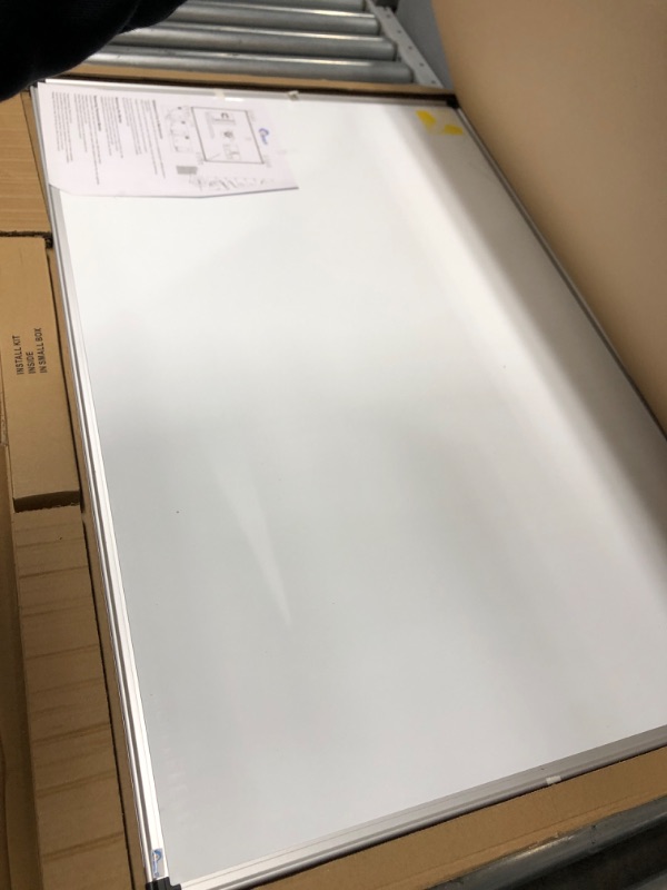 Photo 2 of XBoard Magnetic Dry Erase Board/Whiteboard, 36 X 24 Inches, Double Sided White Board,1 Dry Eraser & 3 Dry Erase Markers & 4 Push Pin Magnets 36" x 24"