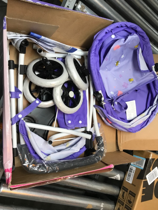 Photo 2 of ***MISSING PIECES READ NOTES******Anivia Baby Doll Stroller and Doll Swings for 15 inches Dolls | 8 in 1 | Doll Pram/ Carrier/ Stroller with Removable Bassinet & Bed, Changing Bag Purple ZH034purple