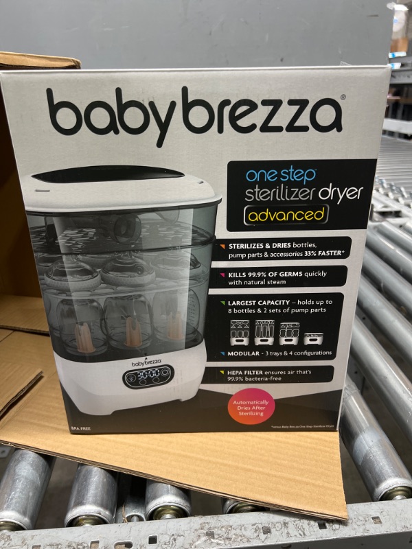 Photo 2 of Baby Brezza Baby Bottle Sterilizer and Dryer Advanced – Electric Steam Sterilization Machine – Universal Sterilizing for All Bottles: Plastic + Glass + Pacifiers + Breast Pump Parts - HEPA Filtration