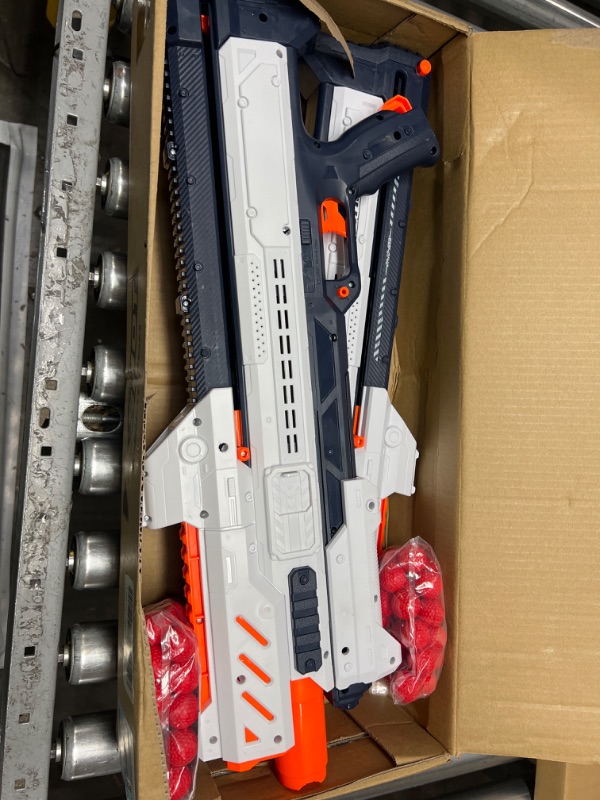 Photo 1 of Chaos Orbit Blaster (2 Pack + 100 Darts) by ZURU, X-Shot White Dart Ball Blaster, Toy Blaster, Easy Reload, Rapid Fire Power, Quick Fast Reload, Toys for Kids, Boys, Teens, Adults (White)
