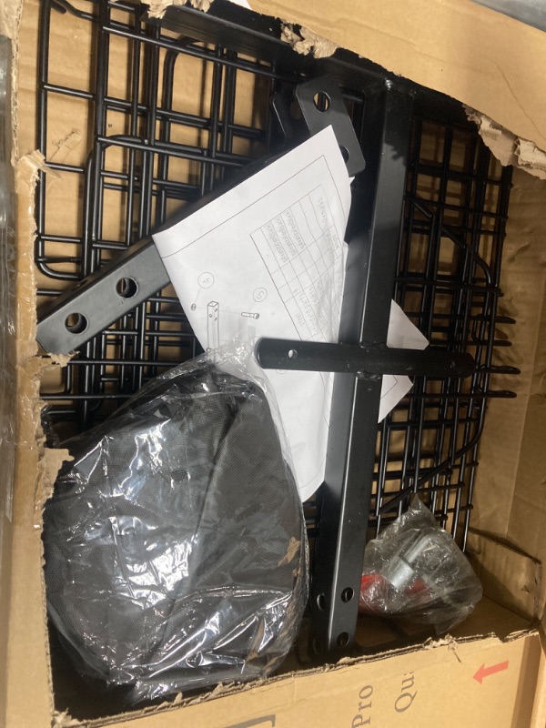 Photo 1 of GARVIN Rear Basket for Mobility Scooter (with Waterproof Cover), Heavy Duty Metal Accessories Folding Basket for Scooters & Power Chairs Equipped with 1" X 1" Hitch Receiver