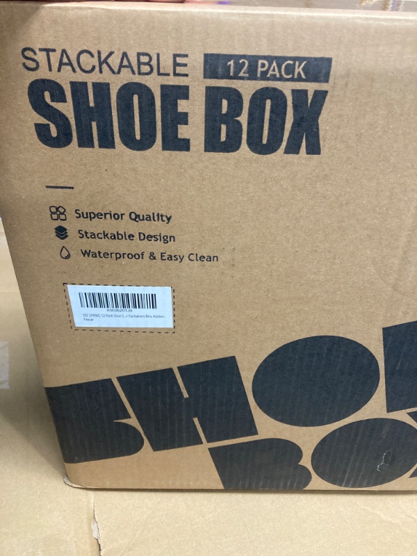 Photo 1 of 12 pack stackable shoe clear boxes 