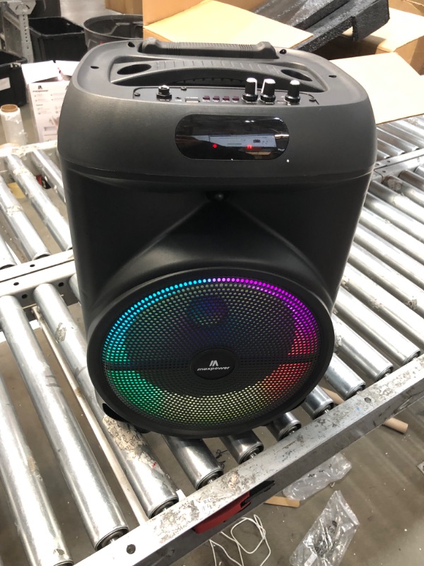 Photo 4 of Max Power Rumble 12" Woofer Bluetooth Trolley Speaker with Stand
