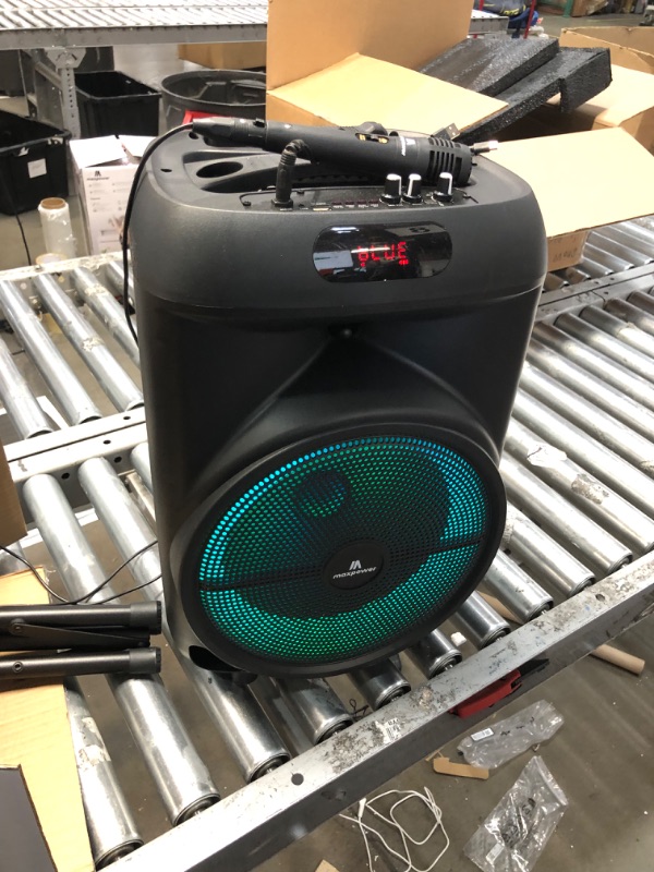 Photo 2 of Max Power Rumble 12" Woofer Bluetooth Trolley Speaker with Stand
