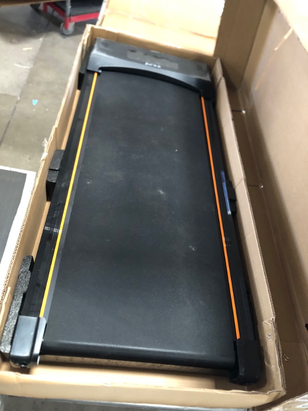 Photo 1 of ***SEE NOTE*** Under Desk Treadmill TODO 2 in 1 Walking Pad Portable Walking Jogging Running Machine Installation Free for Home Office Use, Slim Flat LED Display and Remote Control Black