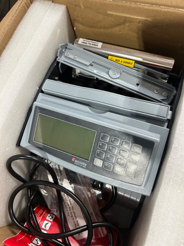 Photo 2 of **NON-REFUNDABLE** // **SALE FINAL** 
****PARTS ONLY/SALE FINAL**Cassida 5520 UV/MG - USA Money Counter with ValuCount, UV/MG/IR Counterfeit Detection, Add and Batch Modes - Large LCD Display & Fast Counting Speed 1,300 Notes/Minute UV/MG Counterfeit Dete