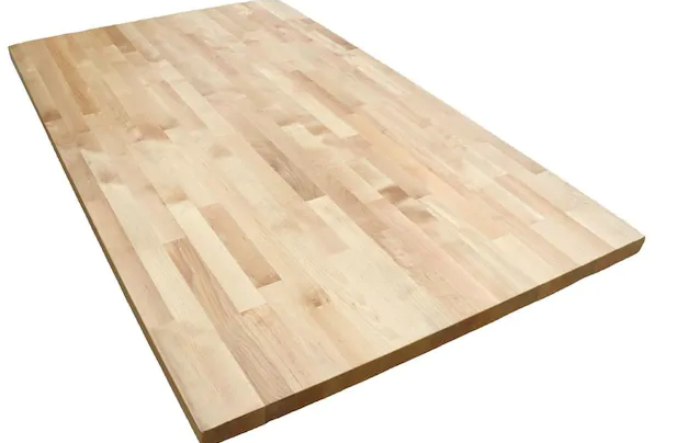 Photo 1 of 4 ft. L x 25 in. D Unfinished Birch Solid Wood Butcher Block Countertop With Eased Edge

