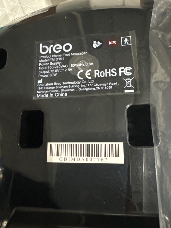 Photo 4 of *READ NOTES*Breo Foot Massager Machine with Heat, Shiatsu Deep Tissue Kneading, Rolling Massage for Relief, Fits Feet Up to Men Size 12 1 Count (Pack of 1)