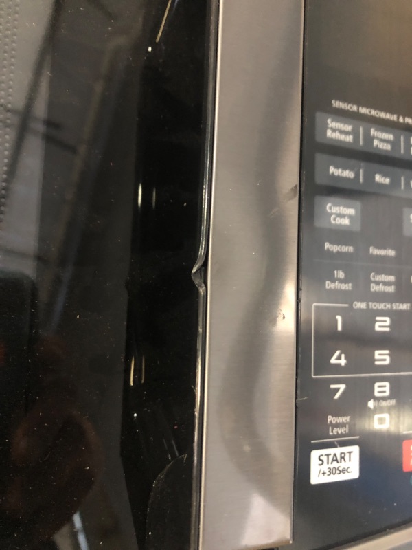 Photo 5 of **NON-REFUNDABLE**NO RETURNS**PARTS ONLY*** 
toshiba em131a5c-bs microwave oven with smart sensor, easy clean interior, eco mode and sound on/off, 1.2 cu.ft, 1100w, black s