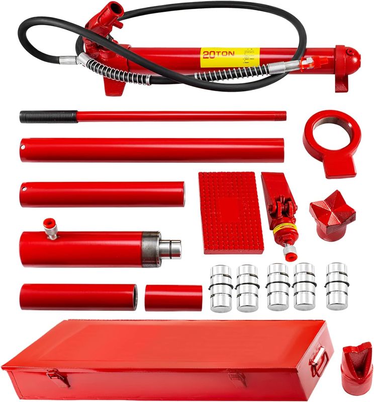 Photo 1 of **SEE NOTES**
VEVOR 10 Ton Porta Power Kit 1.4M Oil Hose Hydraulic Car Jack Ram 13.78-inch, Construction/orange 
