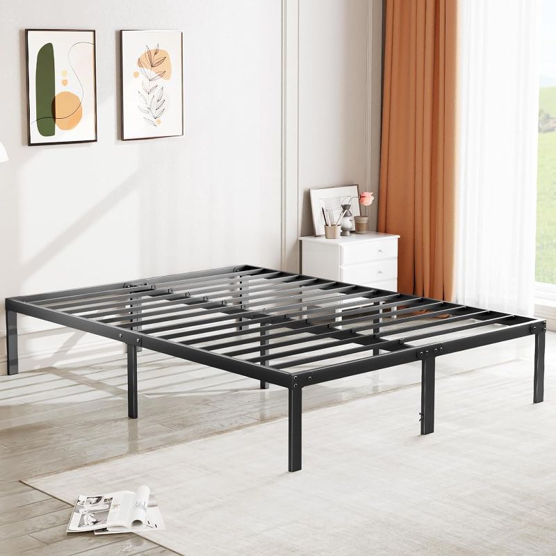 Photo 1 of ***NOT FUNCTIONAL - FOR PARTS ONLY - NONREFUNDABLE - SEE COMMENTS***
NEWBULIG Full Bed Frame,14 Inch Sturdy Metal Platform Bed Frame with Large Storage Space