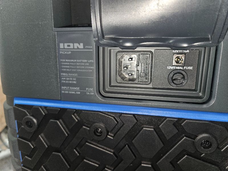 Photo 5 of ION Audio Pickup - 100-watt Water-Resistant Wireless Bluetooth Speaker with 75-Hour Rechargeable Battery, AM/FM Radio and Multi-Color Light Bar 100W water-resistant